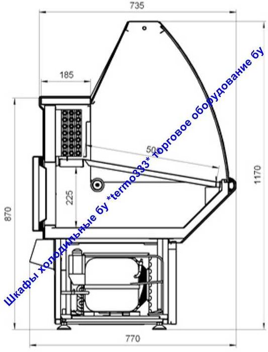 Витрина холодильная до 1м 1.3м 1.5м 2м БУ Нова Cube Nova Куб Юка Juka