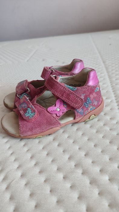 Sandały dziewczęce, Superfit,zamszowe, skórzane, 25, różowe