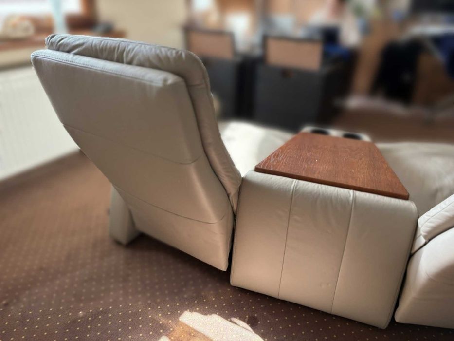 Sofa skórzana 3-os. RELAX z barkiem Gala Collezione TIVOLI 100% skóra