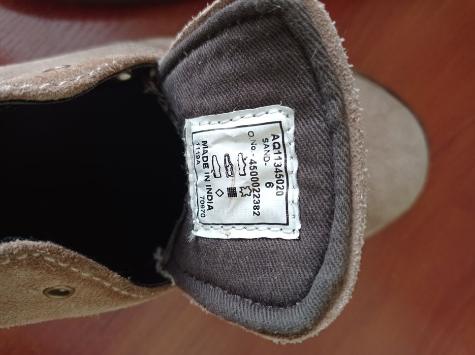 Мужские туфли натуральная замша світло-коричневе