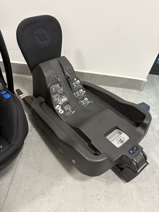 Nosidełko, fotelik avionaut pixel, baza isofix, czarny