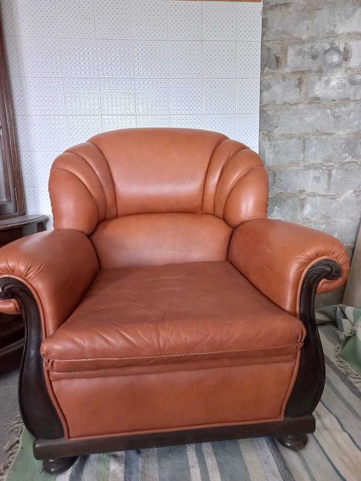 Sofá couro - vintage