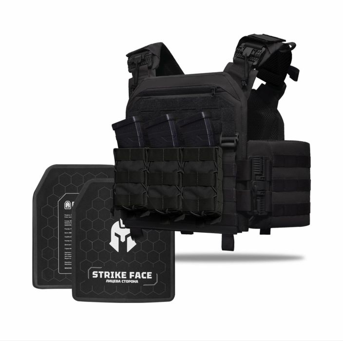 Бронежилет 7 кг керамічні плити 6клас захисту ДСТУ + підсумки під АК
