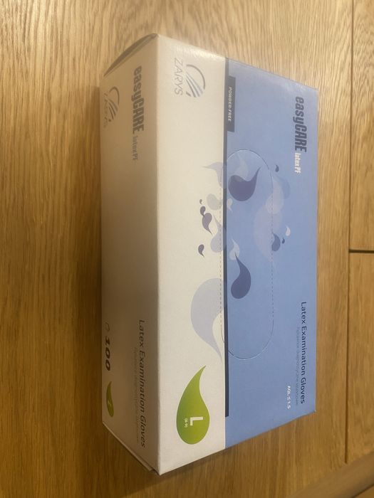 easyCARE rękawice lateksowe bezpudrowe M/L