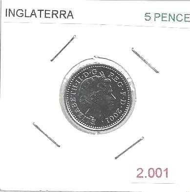 Inglaterra - - “Sistema Decimal” - - - 5 PENCE - - - Moedas