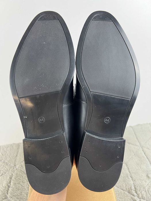 Buty męskie czarne połbuty mokasyny zign 44