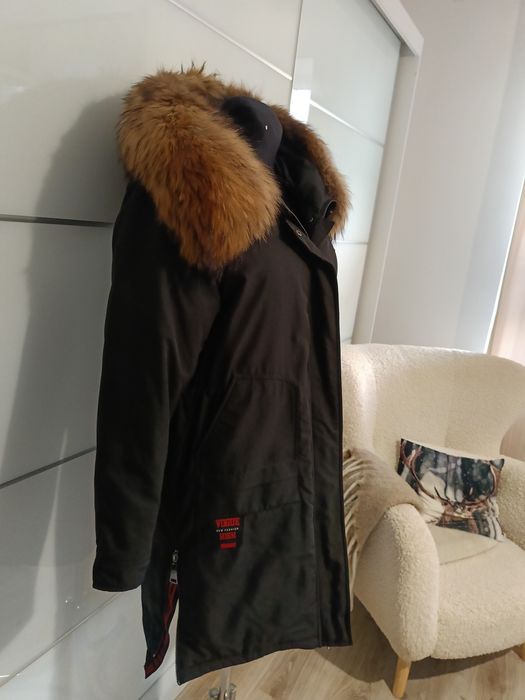 Parka z puchu jak Nowa jenot naturalny Liza Bruce r.M/L