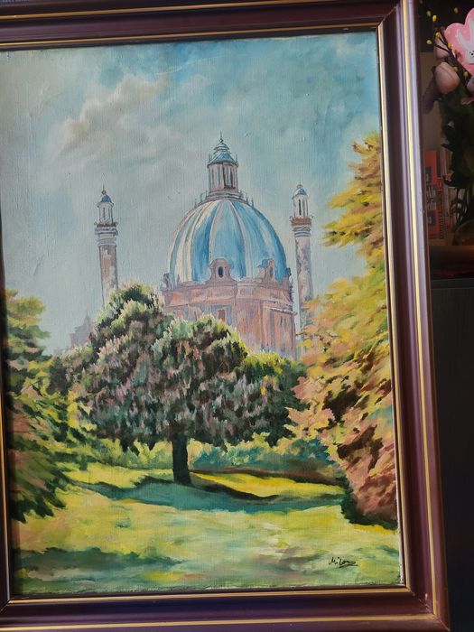 Obraz malowany na płótnie.