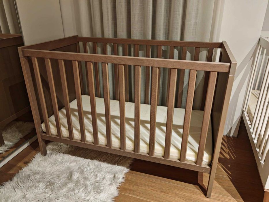 SUNDVIK łóżko dziecięce, brązowe, 60x120 cm