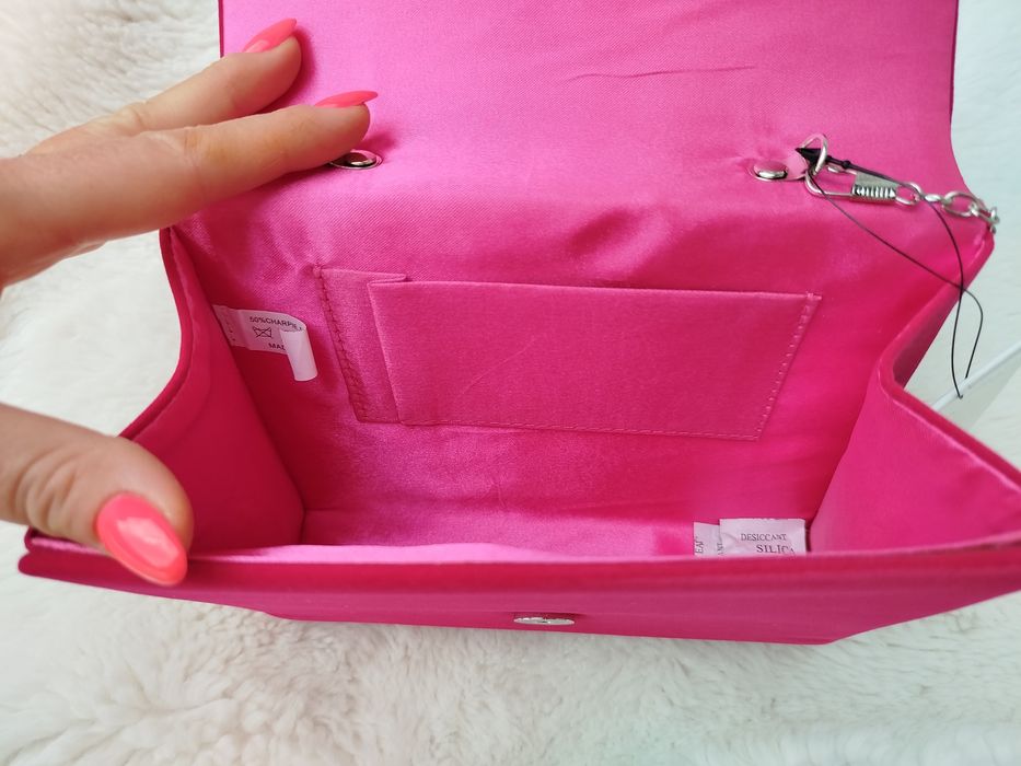 Torebka damska kopertówka zamszowa