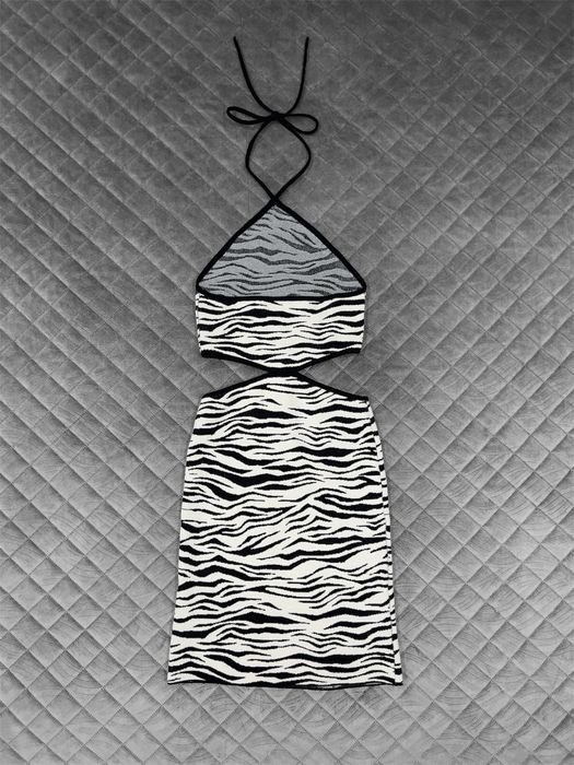 Bershka short dress in zebra