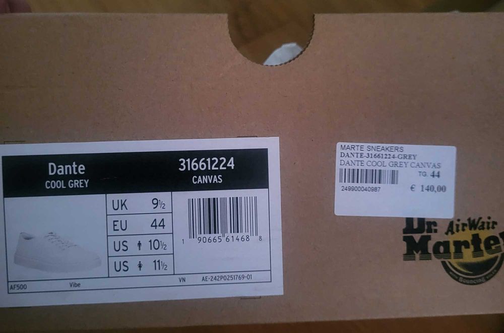 Dr. Martens Dante Canvas EU 44 cool grey