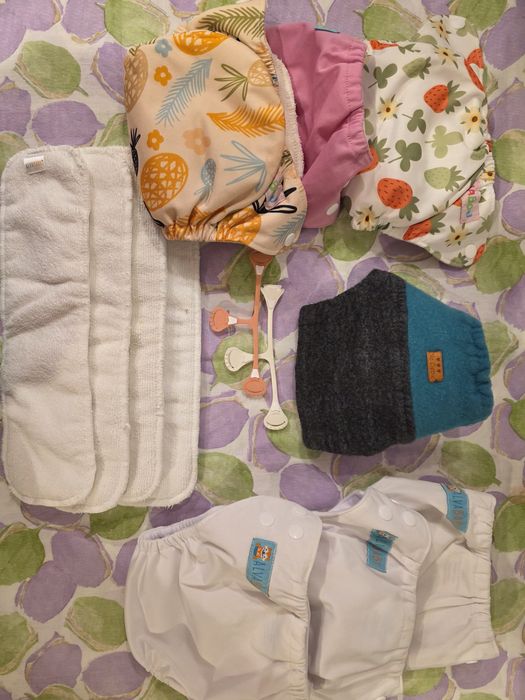 Pieluszki wielorazowe 6 szt z wkladami