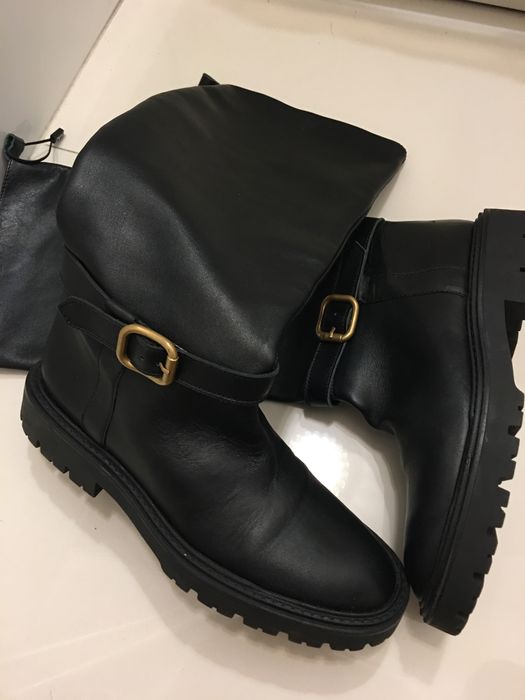 Buty Kozaki Skora Naturalna Zara