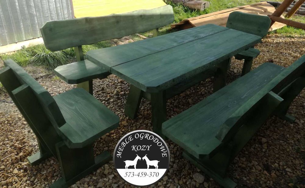 Meble ogrodowe drewniane góralskie biesiadne LITE DREWNO :
