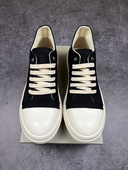 ТОПОВА ЯКІСТЬ‼️Кросівки Rick Owens Ramones Jambo Lace Black White,рік