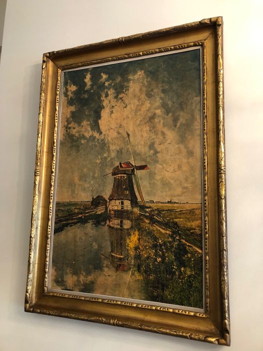 Quadro com moldura Moinho Holandês