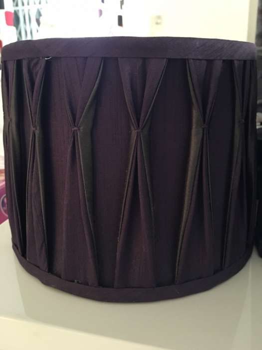 2 Lampshades from Loja do Gato Preto, reinforced, in dark purple fabric