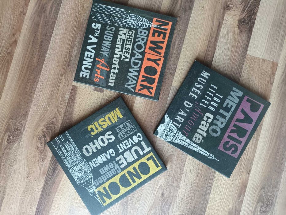 Obrazy ikea pjatteryd Paris London New York komplet 3szt 1999