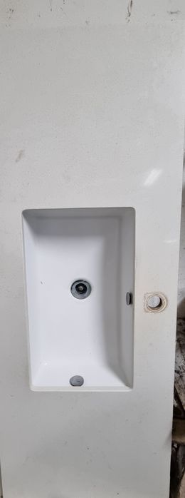 Pedra bege base de móvel WC