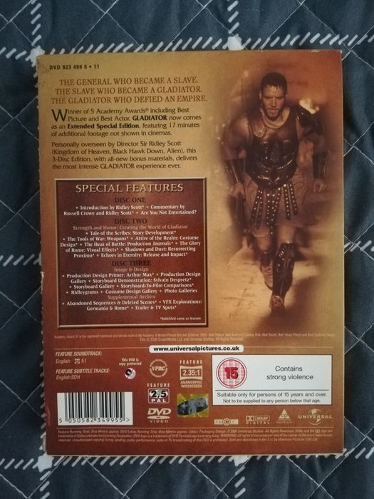 Dvd do filme "Gladiador" - Edição de coleccionador (portes grátis)