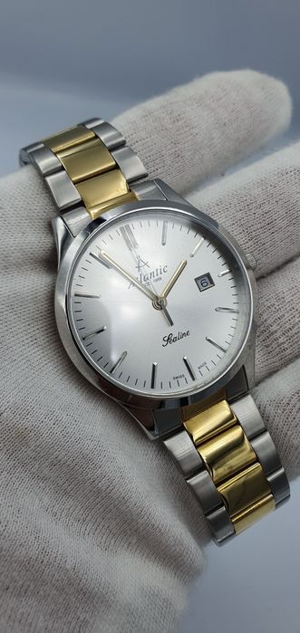 Atlantic Sealine 62341 - bi-color, two tone,  gold+silver, szafir