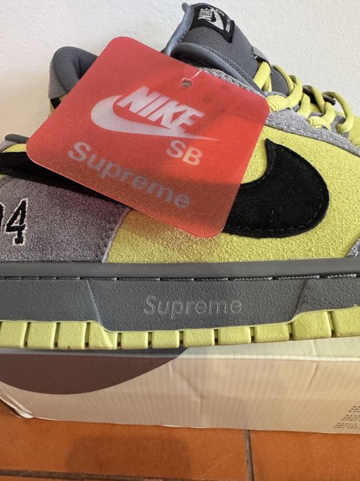 Tênis Unissex Supreme x Nike Dunk Low SB Camper Green Preto HQ8487-300