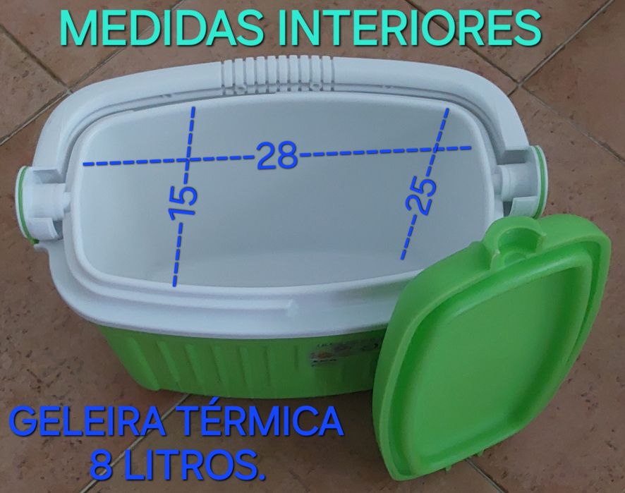 GELEIRA  TÉRMICA IMPECÁVEL DE 8 LT. Casa,Pesca,Praia,Viagens.Férias.