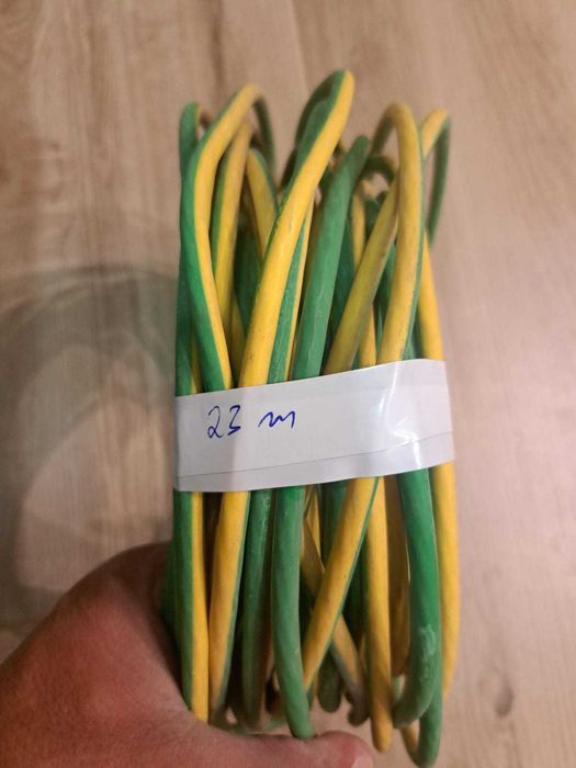 Cabo elétrico multifilar Classe 2 – 16 mm² Verde/Amarelo (semi-novo)