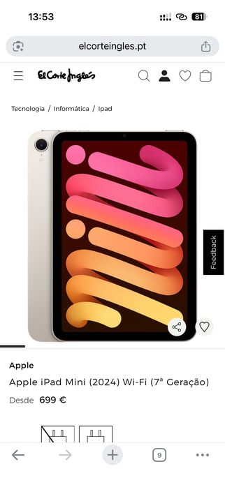 Ipad mini 7 wifi branco