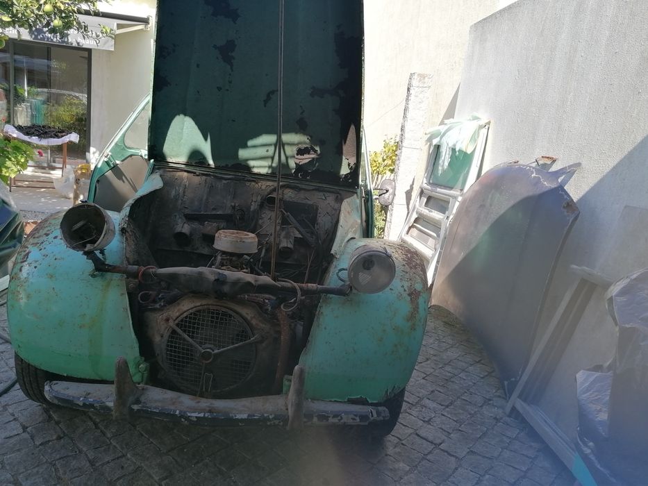 Citroen 2 cv AZLP portas assassinas, 6 volts, caixa centrifuga