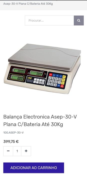 Balança Eletrónica industrial ASEP-30