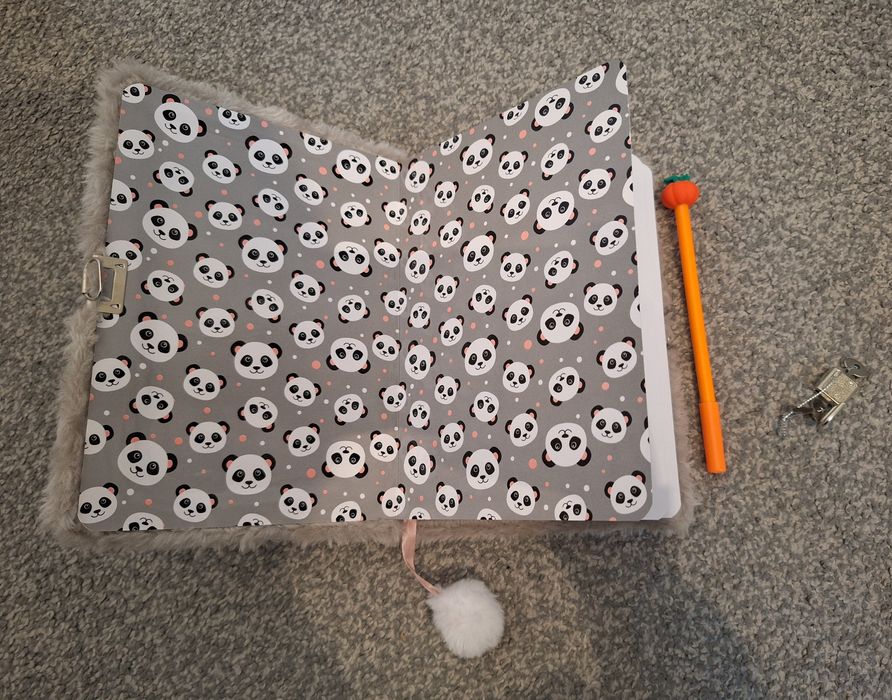 Pluszowy notes-miś zamykany na kłódkę+długopis