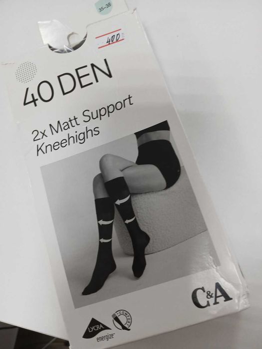 Компресійні капронові гольфи 40 den c&a, 2 пари