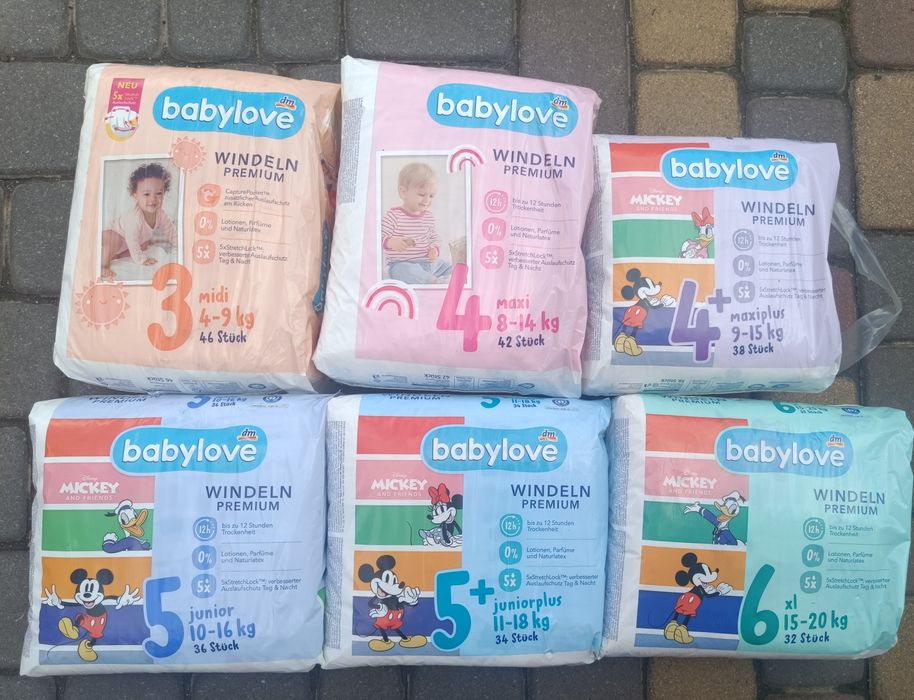 Pampers підгузники,babylove. Трусики (Pants)4,5,6