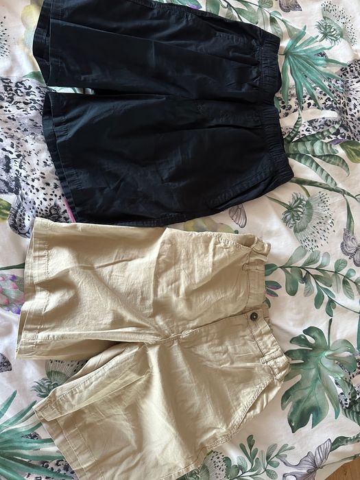 Spodenki szorty H&M 164 beżowe i czarne