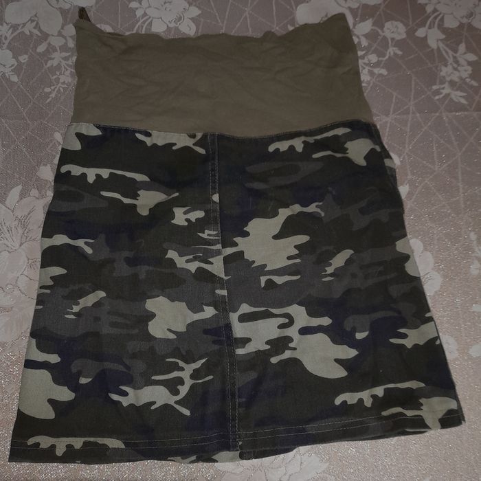 Камуфляжна міні-спідниця джинсова з резинкою