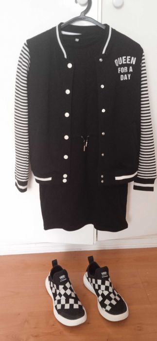 conjunto vestido e casaco