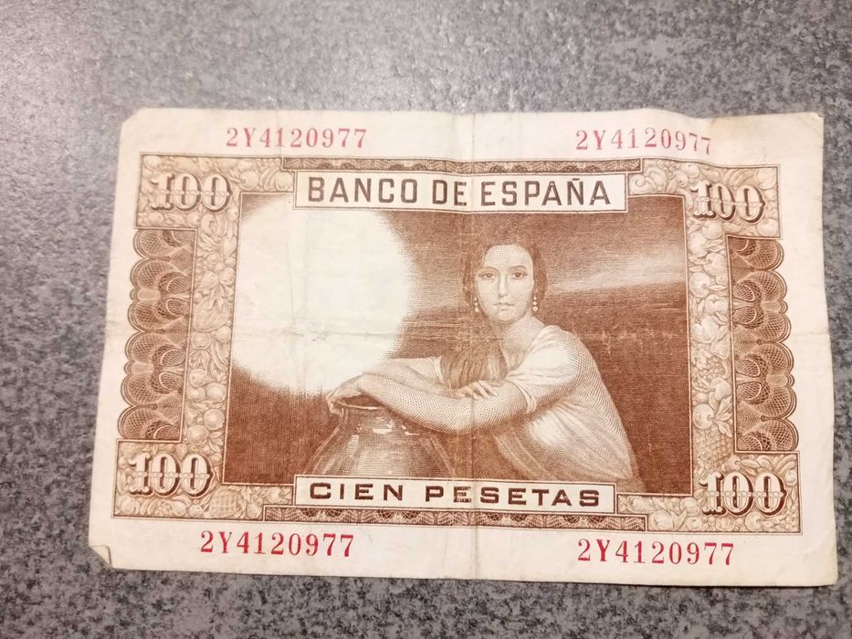 Notas Antigas Coleção Espanha Cien 100 Pesetas