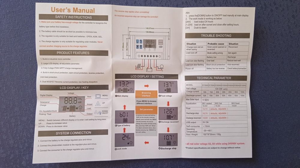 30A Charge Controller64738044611458121