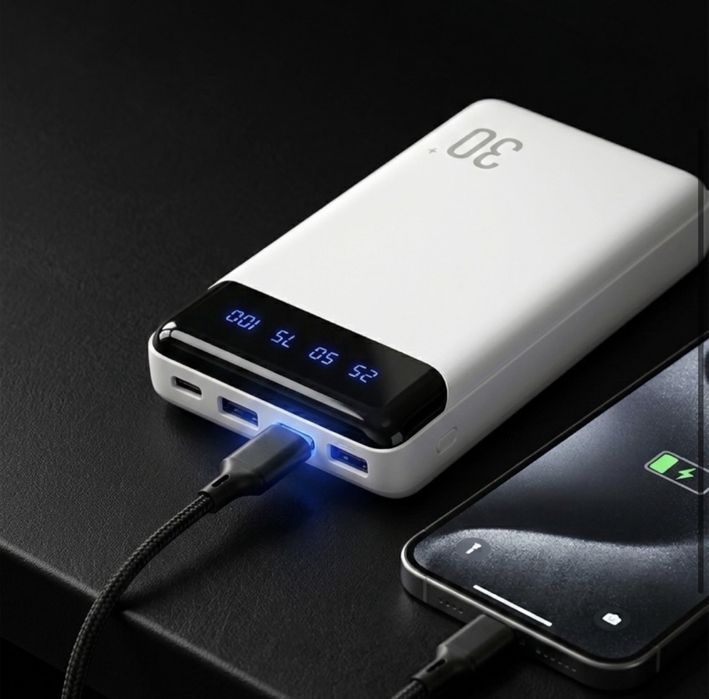 Повербанк 30000mAh з дисплеєм