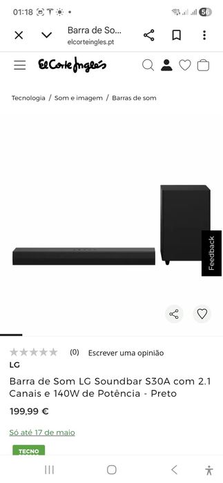Soundbar LG S30A
