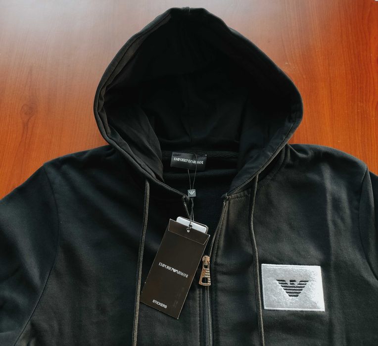 Emporio Armani EA7 Nowy Dres Męski Komplet Bluza + Spodnie Bawełna M/L