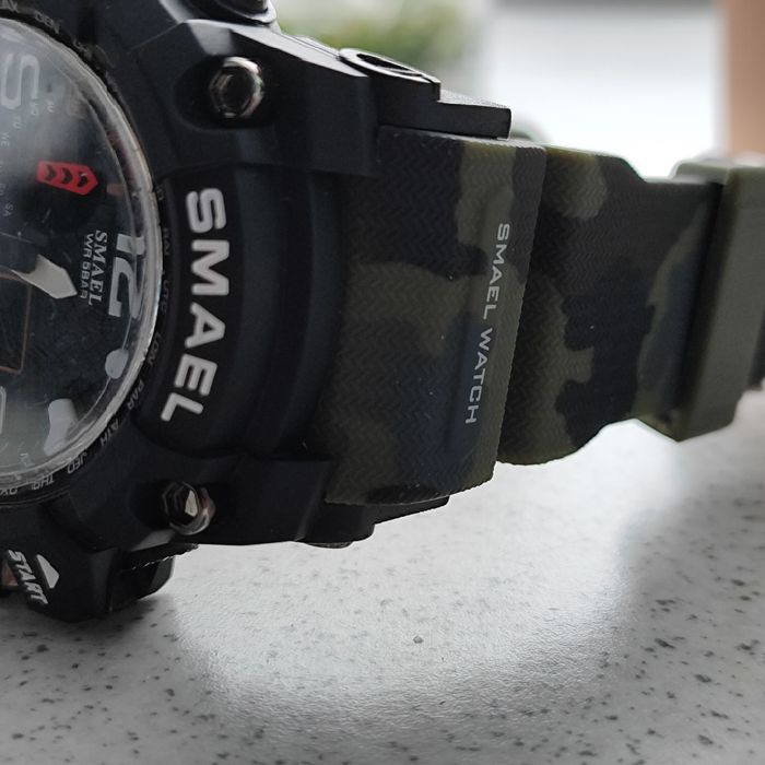Zegarek Smael pasek moro militarny duża tarcza