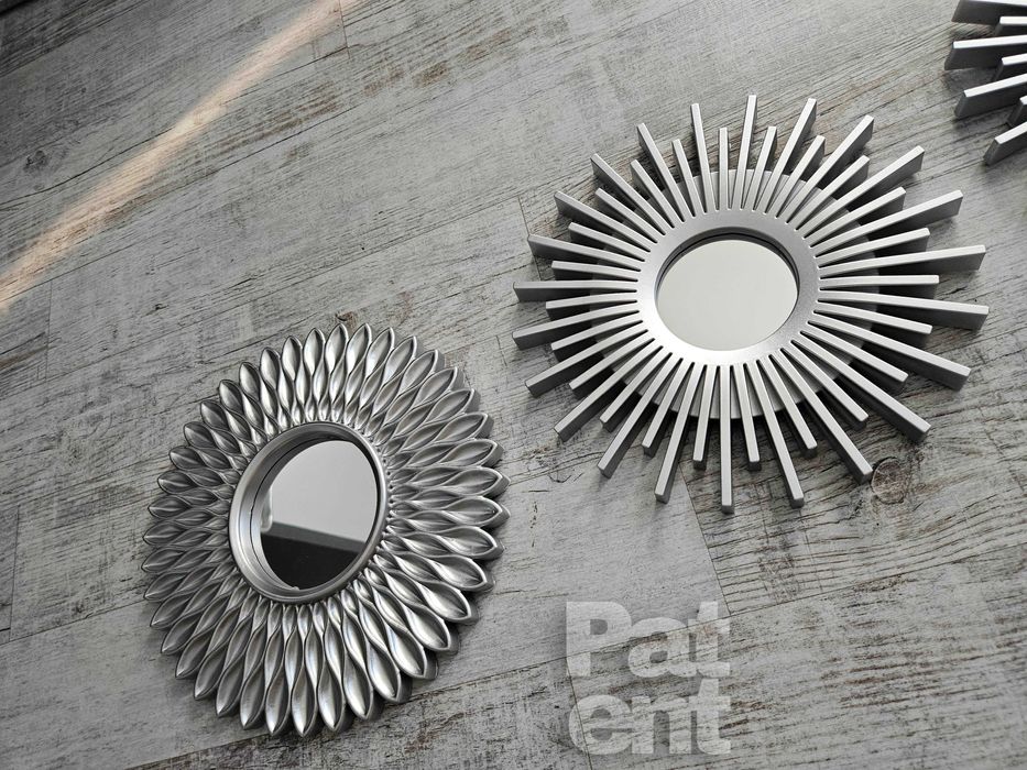 Lustra zestaw 3 luster w srebrnych ramkach do domu na ścianę dekoracja