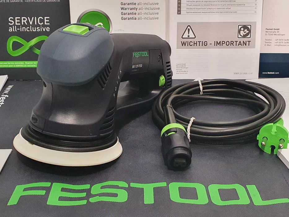 FESTOOL RO 125 FEQ szlifierka mimośrodowa 125mm dysk nowa Germany