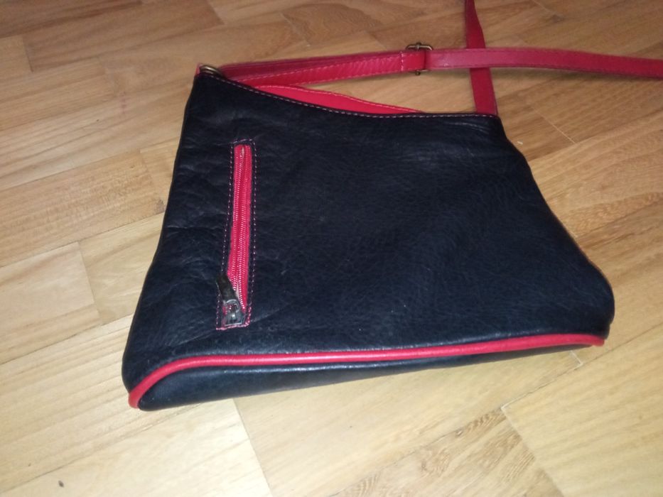 Genuine leather сумка через плече шкіряна Італія