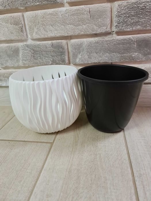 Doniczka z wkładem BOWL SANDY 18 x 14 cm