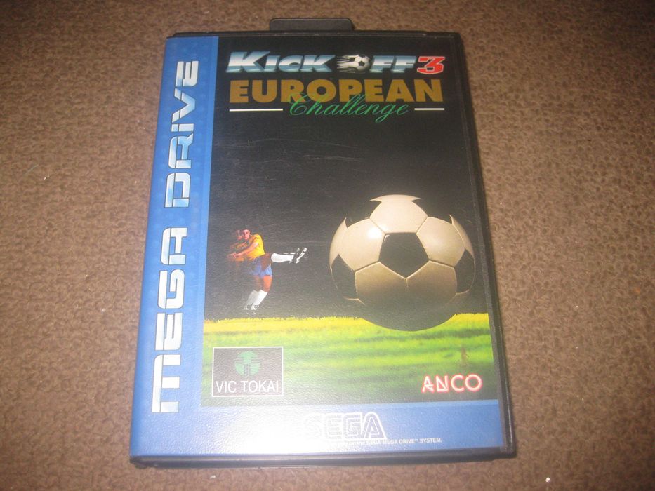 Jogo "Kick Off 3: European Challenge" para Sega Mega Drive/Completo!