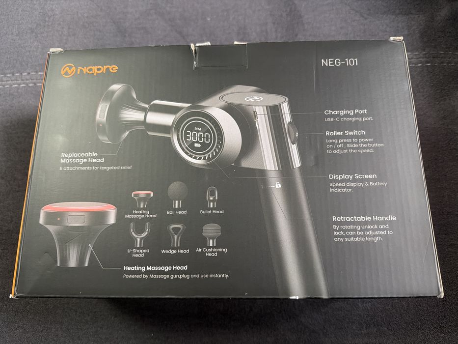Pistolet do masażu Naipro NEG-101 z podgrzewaniem